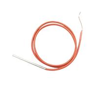 AIRUIXI sensore di Temperatura Sensore di Temperatura PT1000-50 ~ 200°C Sonda Dia 6mm Lunghezza Inserto 100mm Resistente al Calore 2 Fili 1M Cavo in Silicone(L 6x50mm)
