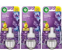 Airwick Diffusore Elettrico di Oli Essenziali, 3 Ricariche per Diffusore alla Fragranza Lavanda e Campanule, Profumatore per Ambienti Elettrico con Oli Essenziali