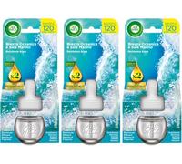 Airwick Diffusore Elettrico di Oli Essenziali, 3 Ricariche per Diffusore Elettrico alla Brezza Oceanica e Sale Marino, Profumatore per Ambienti Elettrico con Oli Essenziali