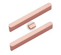 AIRYLI 2 pezzi maniglia Oro rosa dell'armadio Maniglie Lega di alluminio Tiretti Armadio Pomello Cassetto Manopole tirettiera Mobili Manopola Della Porta per Camera Da Letto (Spaziatura fori 96mm)
