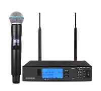 AIRYSSFU Kit scheda audio, microfonico wireless professionale Spettacolo teatrale Canto Grande festa(Beta 58A 800-820MHz)