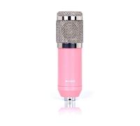 AIRYSSFU Kit scheda audio, Microfono a condensatore professionale BM 800 Scheda audio wireless V10 PRO for PC Computer Telefono Karaoke Gioco di canto dal vivo(Pink BM800)