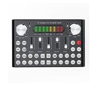 AIRYSSFU Kit scheda audio, Microfono for telefono cellulare F9 Scheda audio live 18 Cuffie audio Interfaccia audio esterna USB Scheda audio con for telefono PC