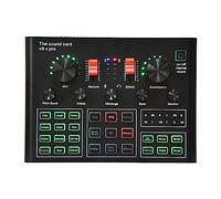 AIRYSSFU Kit scheda audio, Microfono Ring Fill Light Kit microfono treppiede con scheda audio live Microfono a condensatore da studio professionale for karaoke wireless(V9XPRO)