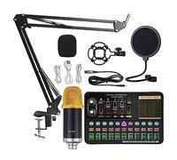 AIRYSSFU Kit scheda audio, Multi-sound Live Sound Card K-song Net Anchor Set Bracket Equipment Rosso(Clear)