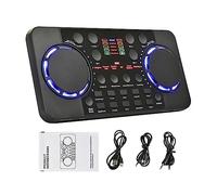 AIRYSSFU Kit scheda audio, V300 Pro Live Streaming Scheda audio 10 Effetti sonori 4.0 Interfaccia audio Mixer for DJ Music Studio Registrazione Karaoke