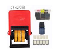 AIRYSSFU Sampante Portatile, Handheld Mini Bottle Metal Can Food Plastic Bag Date Stamp Black Quick-Drying Ink Seal Stamping Date Printer Dot matrix Font