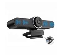 AIRYSSFU Webcam, Conferenza USB 1080P Web Camera 124 ° Webcam grandangolare con microfono e altoparlante for Smart TV PC Living Streaming