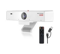 AIRYSSFU Webcam, Webcam 2K con 4 microfoni con cancellazione del rumore, telecamera 1080P 60 fps for streaming live di riunioni