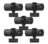 AIRYSSFU Webcam, Webcam 2K Full HD 1080P Web Camera Messa a fuoco automatica con microfono USB Web Cam for PC Computer portatile Webcamera desktop(5PCS)