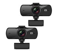 AIRYSSFU Webcam, Webcam 2K Full HD 1080P Web Camera Messa a fuoco automatica con microfono USB Web Cam for PC Computer portatile Webcamera desktop(2PCS)