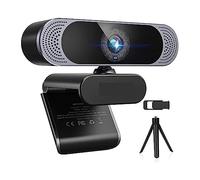 AIRYSSFU Webcam, Webcam 4K 8MP HD Webcam con Microfono con cancellazione del Rumore/Copertura for la Privacy/Spina for treppiede Riproduci Fotocamera Web USB for riunioni Video