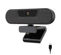 AIRYSSFU Webcam, Webcam 4K UHD, sensore da 8 MP, 4 microfoni con cancellazione del rumore, grandangolo da 85°, copertura for la privacy, webcam USB