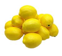 Aisamco 15 pezzi Limoni artificiali 10 cm x 7 cm Frutta finta Limoni gialli artificiali Schiuma di limone per la cucina domestica Ciotola di frutta finta Ghirlanda di limone Decorazione ghirlanda
