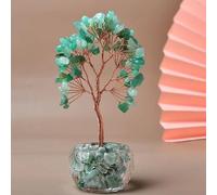 Aisamco Chakra Guarigione Albero di Cristallo della Vita, Cristalli e Pietre Curative, Bonsai, Energia Positiva, Ricchezza, Buona Fortuna, Feng Shui Arredamento per l'ufficio domestico (verde)