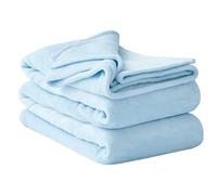 Aisbo Plaid Coperta Pile Matrimoniale - Coperta Calda Invernale per Divano e Grande Letto Matrimoniale 230x270 cm Pile di Flanella Morbida Blu Chiaro, Fleece Blanket for Sofa and Couch