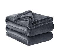 Aisbo Plaid Coperta Pile Matrimoniale - Coperta Morbida Letto Matrimoniale 220x240 cm, Plaid Divano Flanella Coperta Calda Invernale, Fleece Blanket for Sofa and Couch, Grigio