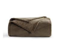 Aisbo Plaid Coperta Pile Singolo - Coperta Calda Invernale per Divano e Letto Singolo 150x200 cm Pile di Flanella Morbida Marrone, Fleece Blanket for Sofa and Couch