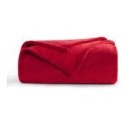 Aisbo Plaid Coperta Pile Singolo - Coperta Calda Invernale per Divano e Letto Singolo 150x200 cm Pile di Flanella Morbida Rossa, Fleece Blanket for Sofa and Couch