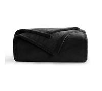 Aisbo Plaid Coperta Pile Singolo - Coperta Calda Invernale per Divano e Letto Singolo 150x200 cm Pile di Flanella Morbida Nera, Fleece Blanket for Sofa and Couch