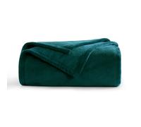 Aisbo Plaid Coperta Pile Singolo - Coperta Morbida Letto Singolo 150x200 cm, Plaid Divano Flanella Coperta Calda Invernale, Fleece Blanket for Sofa and Couch, Verde Scuro