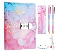 Aischens Diario Segreto con Lucchetto Ragazza, Set Diario con Serratura Bambina, Taccuino Segreto con Password, Quaderno con Serratura e Penna, Regalo di Compleanno Cancelleria per Ragazze 6-15 Anni