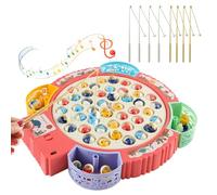 Aischens Gioco Musicale di Pesca, Gioco di Pesca Originale con 55 Pesciolini e 8 Canna da Pesca, Gioco di Pesca Magnetica Giocattolo Educativo e Stimolante, Regali di Compleanno per Bambine 3-6 Anni