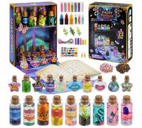 Aischens Kit di Pozioni Magiche con 22 Bottiglie di Pozioni Magia Fai Da Te per Bambini 6-12 Anni, Giocattoli Artigianali Giochi Creativi Kit di Pozioni Fatate per Bambina, Regali di Natale/Compleanno