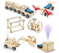 Aischens Kit Esperimenti Scientifici per Bambini 6+Anni, Kit Scientifici STEM, Giochi Esperimento Fisici in Legno, Giocattoli Educativi DIY Set di Costruzione Elettronica per Bambini 6-14 Anni