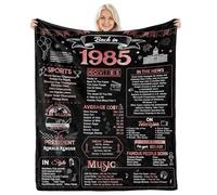 aisdfhsa Coperta da donna per 40° compleanno, regalo per 40° anniversario di matrimonio, idea regalo per donne dal 1985 ai 40 anni, idea regalo per 40° compleanno, decorazioni per il 40° compleanno,