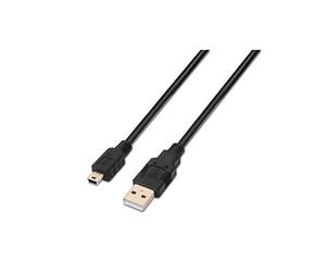 AISENS A101 - 0024 - Cavo USB 2.0 da 1 m, per cellulari e Fotocamere digitali, Colore: Nero