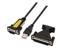 AISENS A104 - 0039 - Convertitore USB a seriale da 1.8 m, Colore: Nero