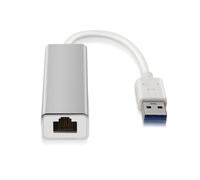 AISENS A106 - 0049 - Convertitore Adattatore di Rete RJ45 a USB 3, 15 cm, 10/100/1000 Mbps per PC e Portatili, Colore: Argento
