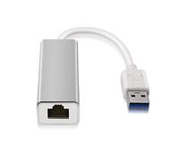 AISENS A106 - 0049 - Convertitore Adattatore di Rete RJ45 a USB 3, 15 cm, 10/100/1000 Mbps per PC e Portatili, Colore: Argento