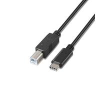 AISENS A107 - 0053 - Cavo USB 2.0 Stampante 3 A 1 m, Colore: Nero