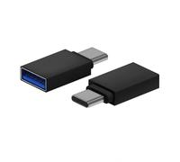 AISENS Mini Adaptador USB 3.2 a USB-C Hembra/Macho Aluminio Negro