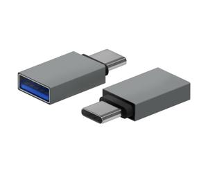 AISENS A108-0718 adattatore per inversione del genere dei cavi USB-C USB-A Grigio