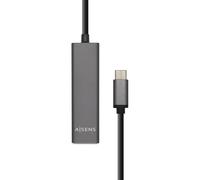 Aisens HUB USB 3.1 Tipo C a 4x USB 3.1 Tipo A 15 cm Grigio