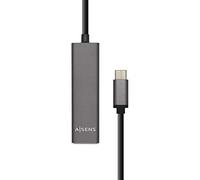 Aisens HUB USB 3.1 Tipo C a 4x USB 3.1 Tipo A 15 cm Grigio