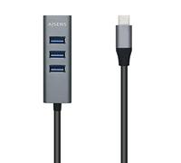 Aisens A109-0508 HUB USB 3.1 Type-C 4 porte Grigio