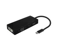 Aisens Convertitore A109-0679 da USB-C a DP/DVI/HDMI/VGA 15 cm Nero