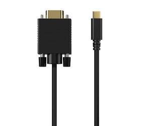 AISENS - A109-0692 - Cavo convertitore USB-C a VGA, USB-C/M-Hdb15/M, Nero, 0,8 M