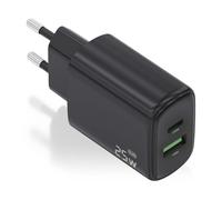 Aisens A110-0912 Caricabatterie 25W 1xUSB-C PD3.0 1xUSB-A QC3.0 Nero