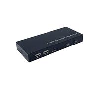 AISENS A111-0400 Switch KVM HDMI 4K@60Hz USB 1U-2PC con alimentatore, Nero