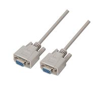 AISENS A112 - 0067 - Cavo Null Modem da 1.8 m per dispositivi di Comunicazione equipados con Porta seriale, Colore: Beige