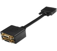 AISENS A113 - 0080 Cable Bifurcador SVGA HDB15/M-2 x HDB15/H, 20 cm Black