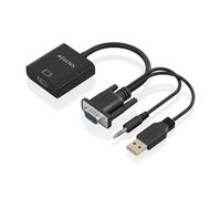 AISENS A115-0872 cavo e adattatore video 02 m HDMI tipo A (Standard) VGA (D-Sub) 3.5mm USB Type-A Nero NEW