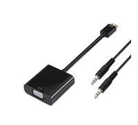 AISENS A122 - 0127 - Convertitore Mini HDMI a SVGA e Audio, Jack 3.5, 10 cm + 1 m, Colore: Nero