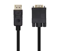 AISENS A125-0462 DisplayPort to VGA Converter Cable, DP/M-VGA/M, Black, 3m
