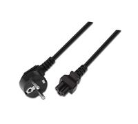 AISENS A132 0172 - Power Clover Leaf Power Cable Angled CEE7/M-C5/H, 1.5 m Black